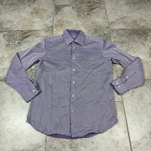Robert Graham Shirt Mens Medium Purple Long Sleeve Button Up Geometric - Picture 1 of 10