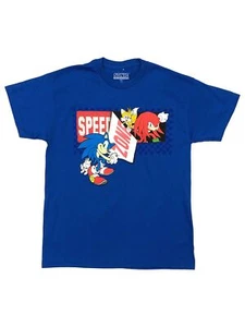 Sonic the Hedgebog Boys Blue Short Sleeve Speed Zone T-Shirt Tee Shirt M (8-10) - Picture 1 of 1