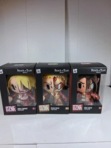 Paquete de 3 peluches coleccionables YuMe Attack on Titan 7 pulgadas DZNR - Imagen 1 de 13