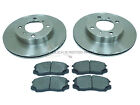 FRONT 2 BRAKE DISCS AND PADS SET NEW FOR MITSUBISHI COLT 1.3 1.6i MIRAGE 96-04