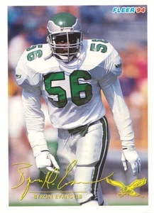 FLEER-SHELL FACT Byron Evans ÁGUILAS Arizona GATOS SALVAJES - Imagen 1 de 1