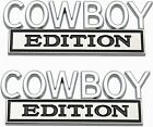 2x Cowboy Edition Emblem Badge Decal Car Truck Motorcycle Suv Atv Boat Tailgate