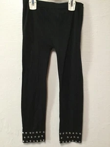 Real Love Girls Leggings Size 7 to 16 Black Studded Cuffs 139 - Picture 1 of 5