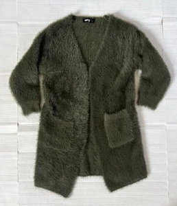 NOVA KIDS Girls Green Open Cardigan Sz 4Y - Picture 1 of 3