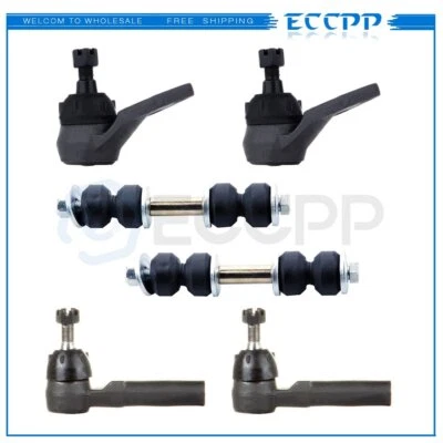 6pcs Front Sway Bars Ball Joints Tie Rods Suspension For 1991-1999 Buick Lesabre - Изображение 1 из 4