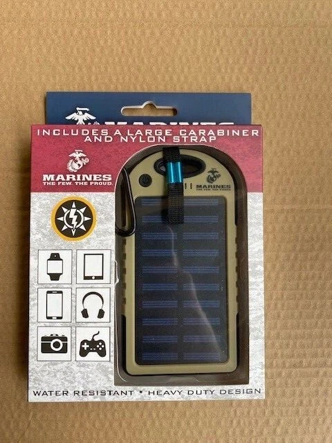 United Cutlery USMC 8000 Mah Solar Power Bank Silica Gel And ABS/PC Material  - Image 1 of 1