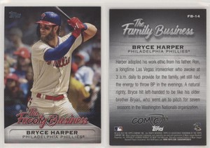 2019 Topps Update The Family Business Black /299 Bryce Harper #FB-14