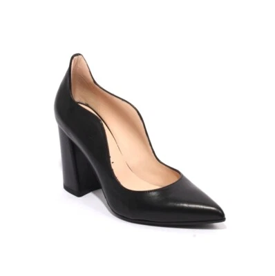 Gibellieri 199a Black Leather Pointy Toe Classic Heel Pumps 39.5 / US 9.5 - Image 1 of 4