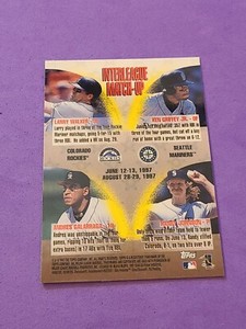 1997 Larry Walker Ken Griffey Jr. Andres Galarraga Randy Johnson Topps 