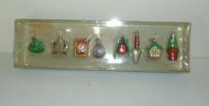 Department 56 kleine Borten Mini Glas Weihnachtsschmuck 8er Set - Bild 1 von 2