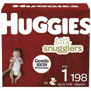 Huggies Little Snugglers TALLA 1 Baby Daipers (198 unidades) NUEVO ENVÍO RÁPIDO - Imagen 1 de 1