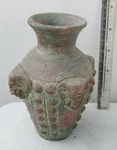 ¡SUPER RARO! Urna jarrón votivo budista de terracota del período Lanna - Imagen 1 de 5