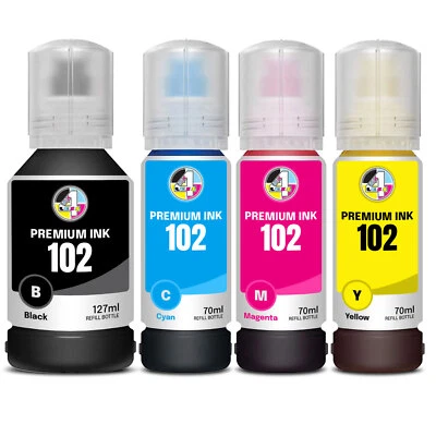 102 Ink Bottles for Epson Ecotank ET2700 ET2750 ET3700 ET3750 NON OEM LOT - Image 1 of 4