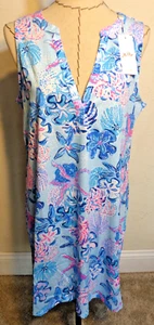 LILLY PULITZER Dev ärmelloses Kleid BAHAMAS BEACHCOMBER Größe LARGE neu mit Etikett - Bild 1 von 10