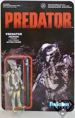 PREDATOR MASKED Predator 3.75" Reaction Retro Action Figure Unpunched Card 2014 - Image 1 of 4