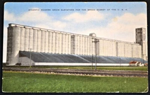 Moderno Elevador de Grano Medio Oeste EE. UU. Postal PC 1920 EC Kropp Sin Usar - Imagen 1 de 1