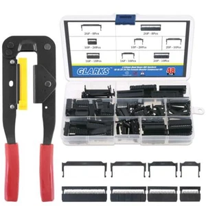 Professional Idc Crimp Tool With 48pcs 2.54mm Pitch Dual Rows Idc Sockets 10 16 - Picture 1 of 7