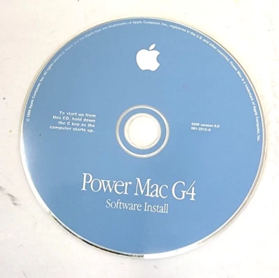 Disco CD de restauración de software de sistema Macintosh Mac Power Mac G4 9.0 1999 (LISADO PLZ) Foto 1 de 2
