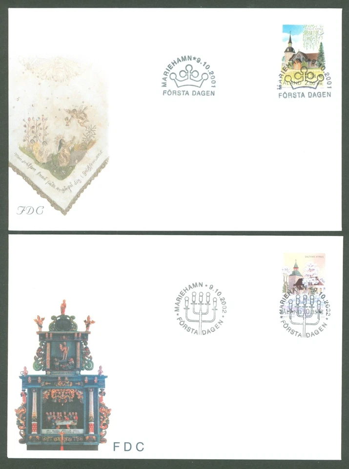 Aland L45 2 FDC 2001/2002 - Iglesia - Religión - Arquitectura Foto 1 de 1