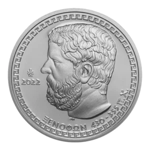 Grecia 10 Euros 2022, XENOFONTE, Moneda Plata, PRUEBA - Imagen 1 de 3
