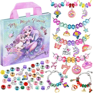 Charm Bracelet Making Kit for Girls, DIY Art Craft Set for Ages 5-12 - Picture 1 of 12