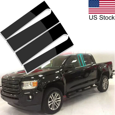 Cubierta de puerta de ventana de poste de pilar negro 4 piezas para Chevy Colorado GMC Canyon 2015-2022 Foto 1 de 4