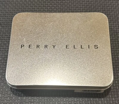 Cartera plegable de cuero Perry Ellis delgada plegable negra YU-8614 regalo de vacaciones Foto 1 de 4