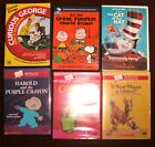 Lot Of 6 Dvds - Scholastic Curious George Charlie Brown Corduroy Cat In The Hat+
