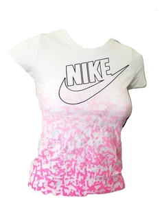 Nike Dri-Fit Girl's Graphic T-Shirt Pink / White Small Youth 641726 - Picture 1 of 2