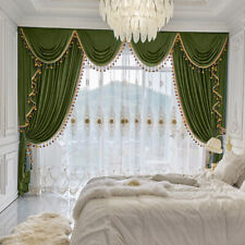 Cortina de cenefa cortina cenefa de lujo gruesa personalizada de lujo gruesa tela verde apagón C1458*