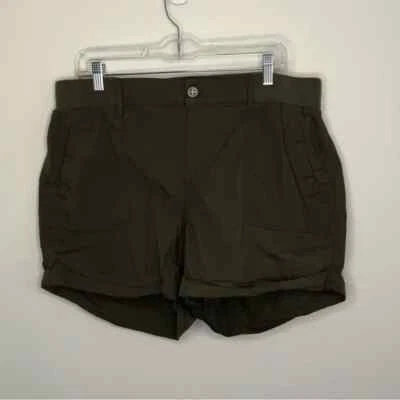 Torrid First at Fit Green Brown Cuffed Khaki Cargo Shorts Women's Plus Size 14 - Image 1 of 4