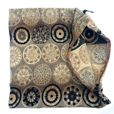 Funda Almohada Newport Inspirada en Colección Años 70 LG 19" Marrón Circular Molinete Foto 1 de 4