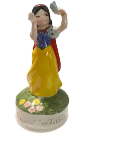 Walt Disney Snow White Ceramic Music Box Schmid Hand Painted No 252 vintage - Picture 1 of 5