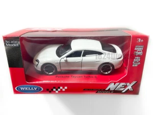 Porsche Taycan Turbo S Blanco, Welly Escala 1:34-39 4" Pulgadas Nuevo Modelo de Coche de Juguete - Imagen 1 de 2