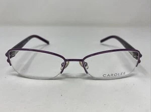 Carolee CL 711 PLUM 50-16-135 Purple Metal Half Rim Eyeglasses Frame /A02 - Picture 1 of 8