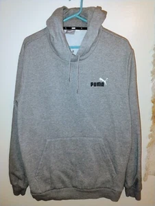 Puma Men's Size XL Pullover Sweater Hoodie Jacket Kangaroo Pockets Cotton Gray - Picture 1 of 3