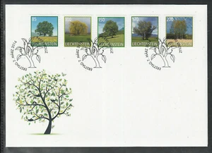 Liechtenstein FDC 2016 - Trees English oak Weeping willow Walnut Aspen - Picture 1 of 1
