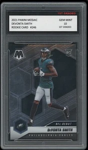 DEVONTA SMITH 2021 PANINI MOSAICO NFL DRAFT 1o grado 10 tarjetas de novato águilas de radiocontrol - Imagen 1 de 1