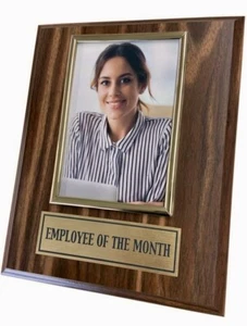 Employee of the Month Award Plaque. Insert a 4x6 Photo. - Picture 1 of 5