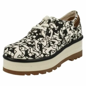 Ladies CAT Lace Up Platform Casual Shoes Restless Walala - Picture 1 of 10