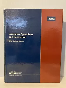 INSURANCE OPERATIONS AND REGULATION 1st edition By Webb, Harrison, Markham - Picture 1 of 4