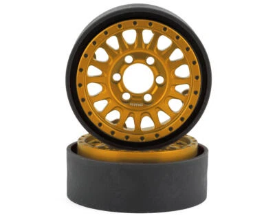 Vanquish Products KMC KM445 Impact 1.9" Beadlock Crawler Wheels (Gold) (2) - Image 1 of 4