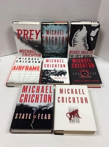 LOT OF 8 MICHAEL CRICHTON FIRST EDITION HC - Picture 1 of 21