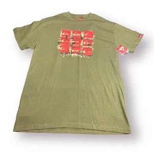 Camiseta gráfica Quiksilver talla grande verde oliva camisa retro patinador ropa de surf - Imagen 1 de 2