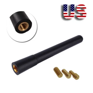 Universal 4" inches Car Truck Antenna Aerial Black Radio FM bullet Antena Black - Picture 1 of 9