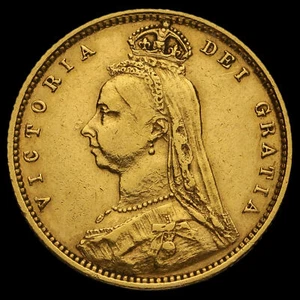 1892 Queen Victoria Jubilee Head Gold Half Sovereign - Picture 1 of 2