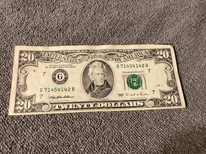 1995 $20 Twenty Dollar Federal Reserve Note - Chicago “G” - G 71454142 B - Picture 1 of 2