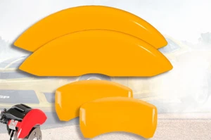 2023-2024 GMC Canyon Front + Rear Yellow MGP Brake Disc Caliper Covers 4pc Set - Picture 1 of 10