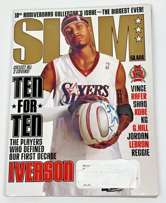 Revista SLAM De Colección 10 Aniversario #77 Iverson Kobe Lebron Jordan NBA "Bueno" Foto 1 de 4
