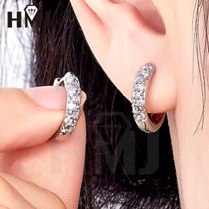 925 Silver Hoop Earring Romantic Women Jewelry Moissanite Earring A Pair Gift